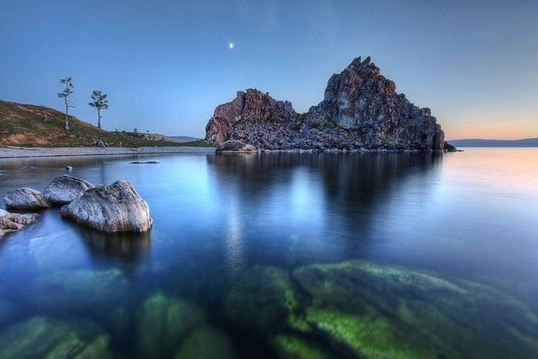 Create meme: lake baikal eastern siberia, lake Baikal Russia, Baikal is a beautiful place