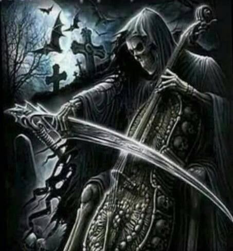 Создать мем: смерть со скрипкой, grim reaper, харон жнец