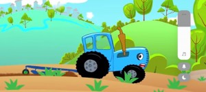 Create meme: blue tractor