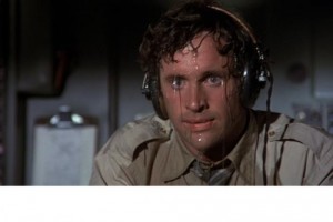 Create meme: airplane movie 1980, sweating, meme