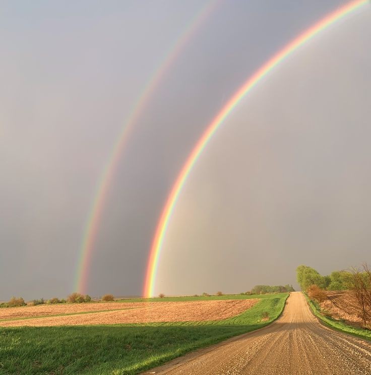 Create meme: landscape with a rainbow, nature rainbow, rainbow arc