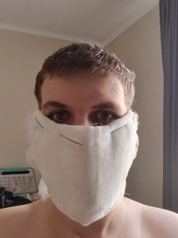 Create meme: male , protective mask, medical mask