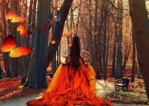 Осенние Фото Девушек На Природе Со Спины