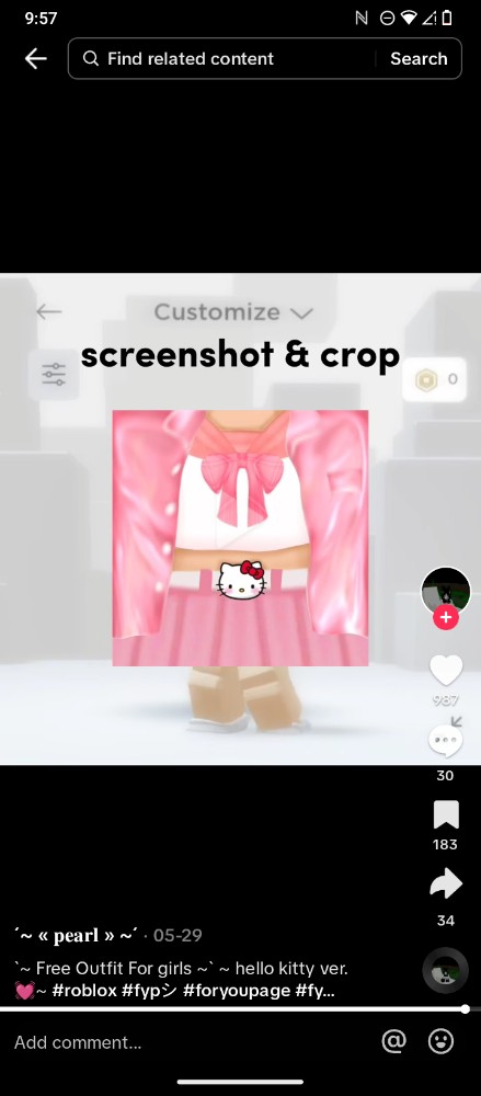 How to make a t-shirt in roblox making hello kitty outfit for FREE 