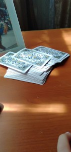 Create meme: card, playing cards, shuffle cards