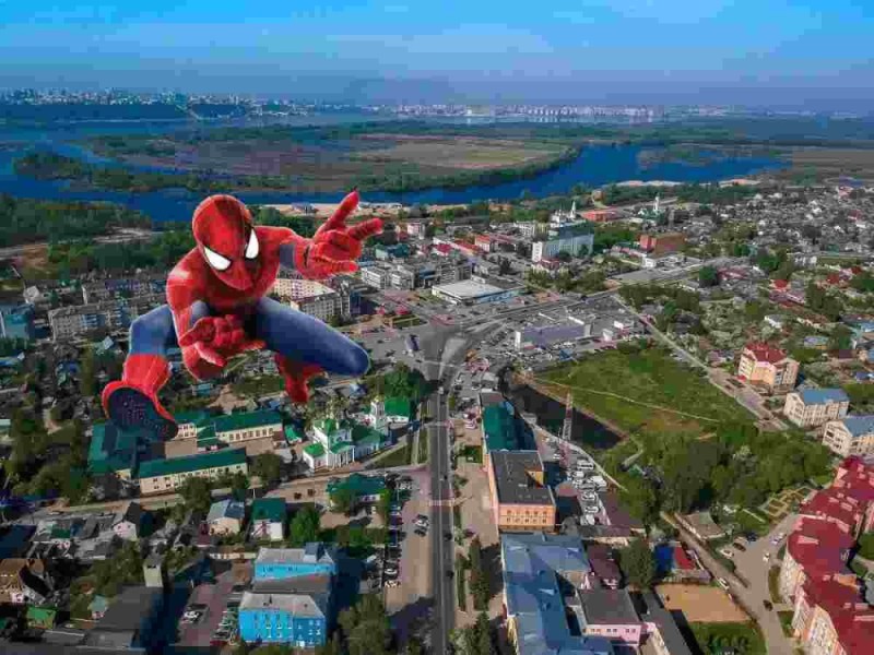 Create meme: Spider-Man, the city of Bor, Nizhny Novgorod region, Spider-Man Homecoming 2020