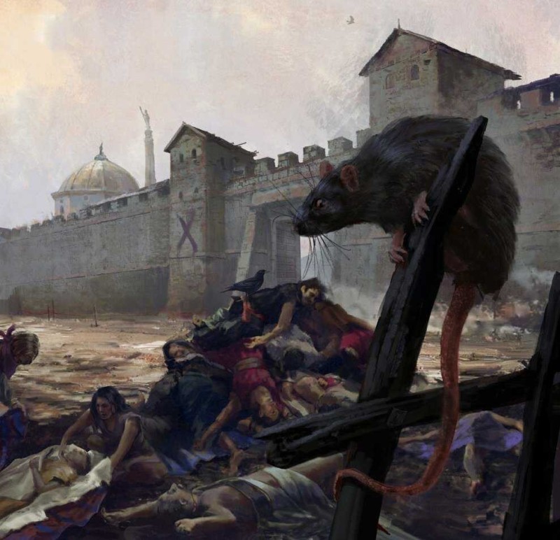 Create meme: plague painting, plague , the black death 1346-1353
