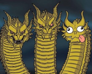 Создать мем: кинг гидора pony, wings of fire starflight, king ghidorah monsterverse