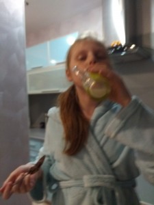 Create meme: glucose baby, Olga chigineva Ekaterinburg, drinking lemonade