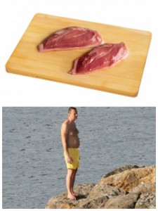 Create meme: girl Board meme, food, duck breast fillet