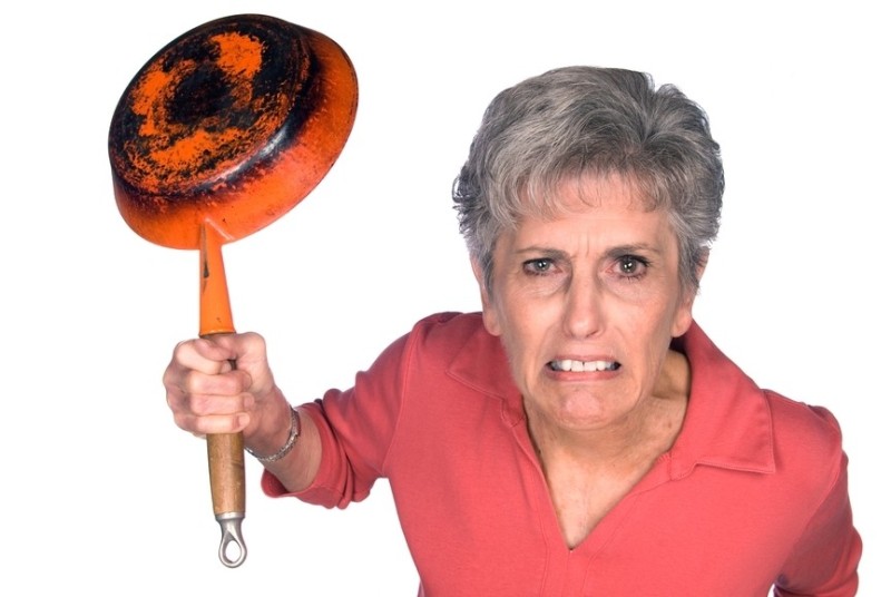 Create meme: evil mother-in-law, evil mother-in-law, angry mom with a frying pan