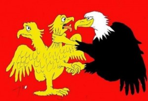 Create meme: bird, coat of arms, USA fascists vile Empire