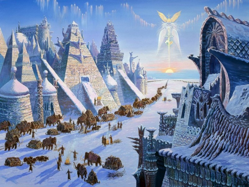 Create meme: Hyperborea , hyperborea paintings, hyperborea arctic battle