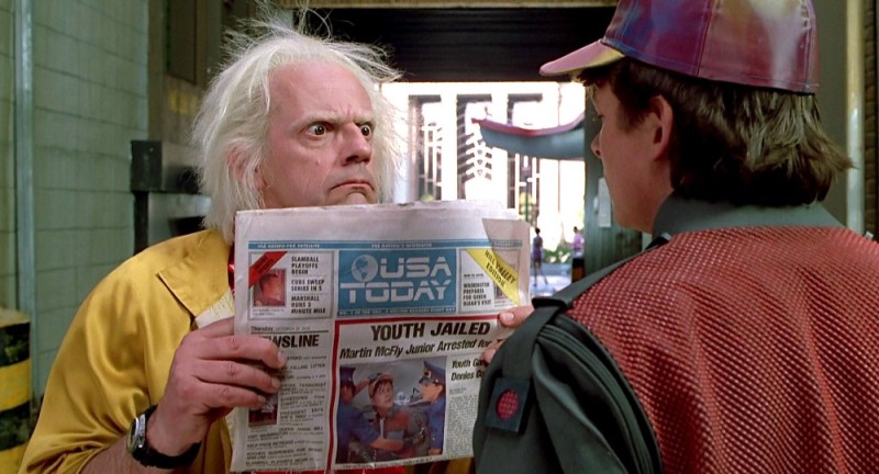 Create meme: back to the future 1985, back to the future 2015, back to the future Marty