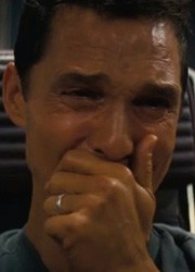 Create meme: McConaughey crying meme interstellar, interstellar meme crying, interstellar GIF crying