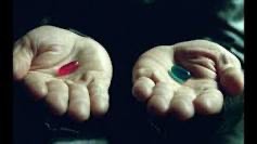 Create meme: Morpheus red pill, Morpheus is a choice between the two pills, Morpheus pills
