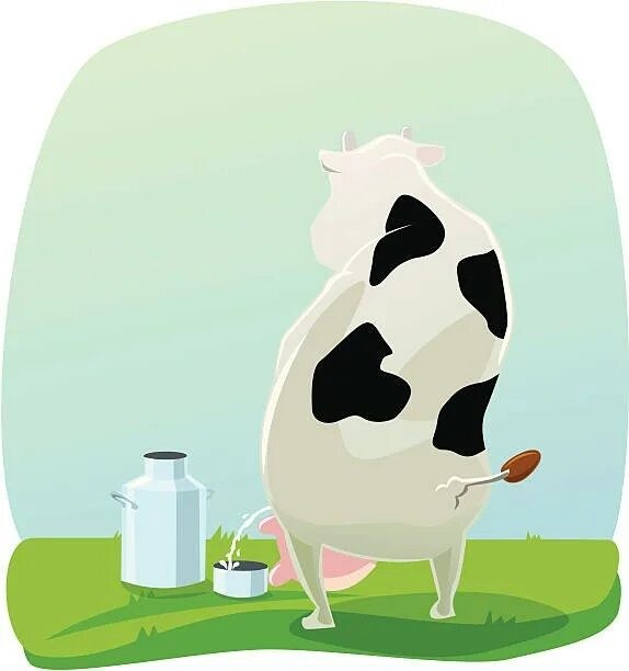 Create meme: cash cow drawing, cow illustration, milk cow