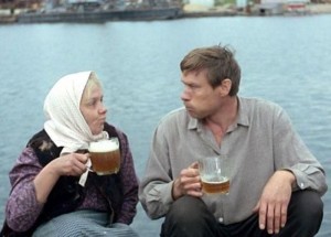 Create meme: love and doves, images from the film love and pigeons, love and doves movie 1984 on the pier with a beer