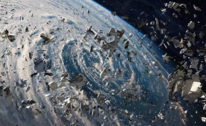 Create meme: garbage on earth, the debris in orbit, Space debris