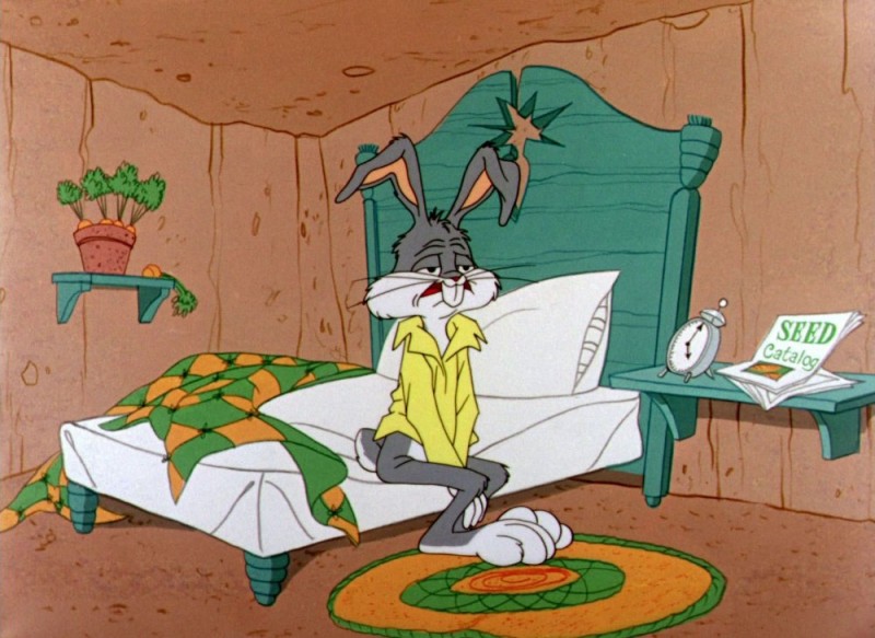 Create meme: Bugs Bunny didn't get enough sleep, bugs Bunny memes, bugs Bunny 