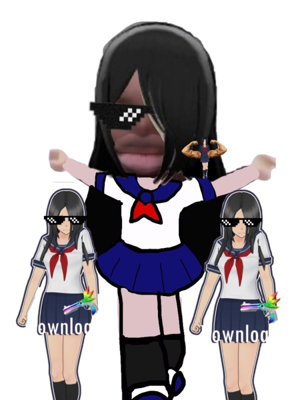 Create meme: kiba Kawaito Yandere simulator, yandere chan, ayano yandere simulator