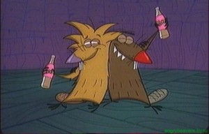Create meme: angry beavers animated television series
