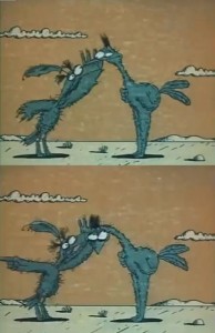 Создать мем: крылья, ноги и хвосты мультфильм 1986, крылья, ноги и хвосты мультфильм 1985 кадры, страус из мультика крылья ноги и хвосты