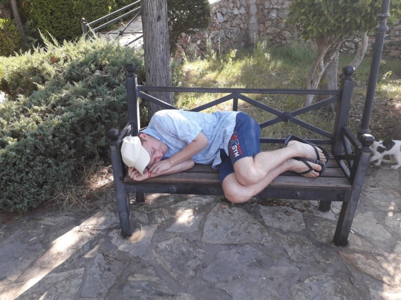 Create meme: Drunk on the bench, Sleeping on a bench, feet 