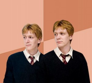 Создать мем: хогвартс, близнецы, james and oliver phelps