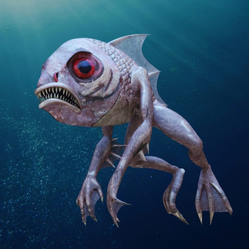 Create meme: The subnautica sand shark, Mutant fish murloc, fish and grow fish for android