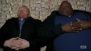 Create meme: Niger on the money, Negros on the money, fat black lying on the money