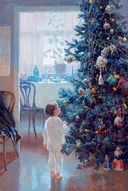 Создать мем: картины художников новый год, егор зайцев рождественская елка, художник александр левченков утро нового года