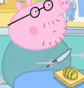 Create meme: Daddy pig