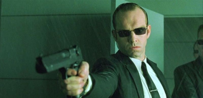 Create meme: desert eagle , Hugo weaving matrix, matrix 