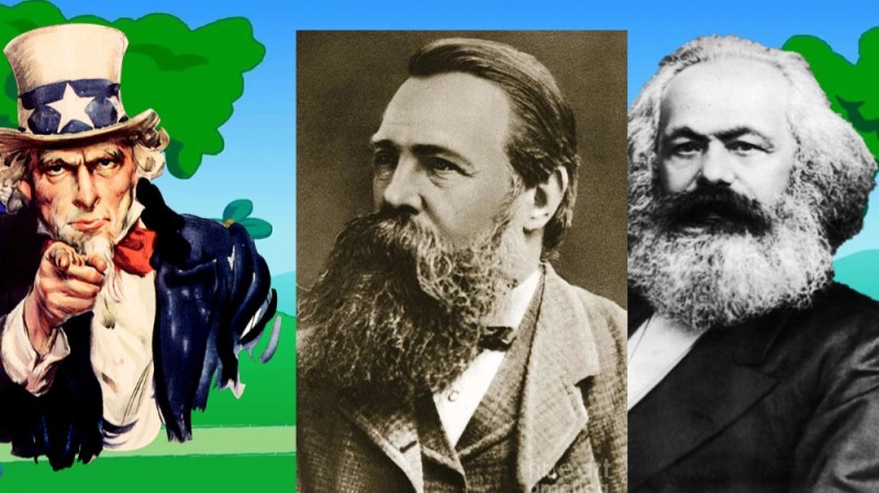 Create meme: Karl Marx , Karl marx and Friedrich Engels, Karl Marx and F. Engels