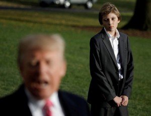 Create meme: Donald Trump, Barron Trump