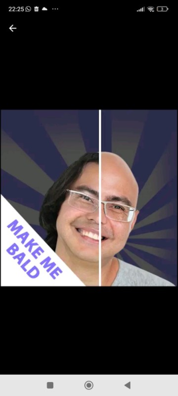 Create meme: the bald man smiles, google play, mod apk