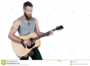 Создать мем: мужчина играет на гитаре, человек играет на гитаре, человек с гитарой