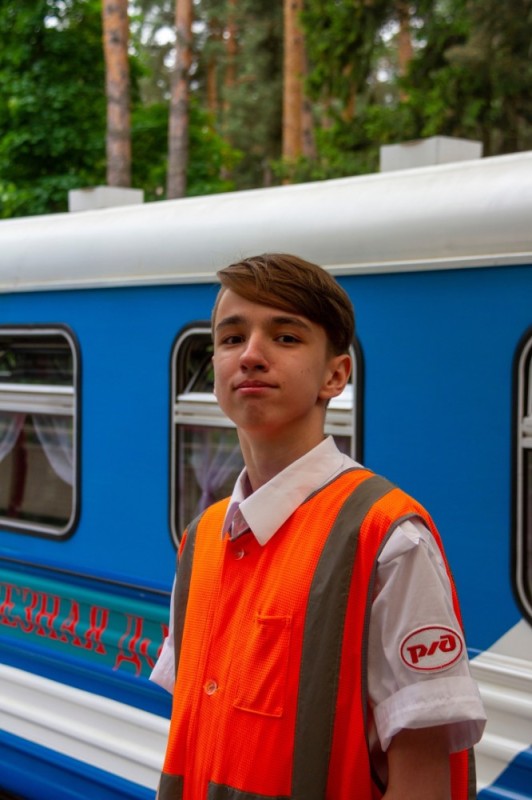 Create meme: Moscow Children's Railway, student with school staff, the students of the school