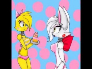 Create meme: arts the Chica, Chica and mangle, toy Chica and mangle