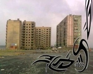 Создать мем: норильск страшный город, жилой дом, грозный 2006