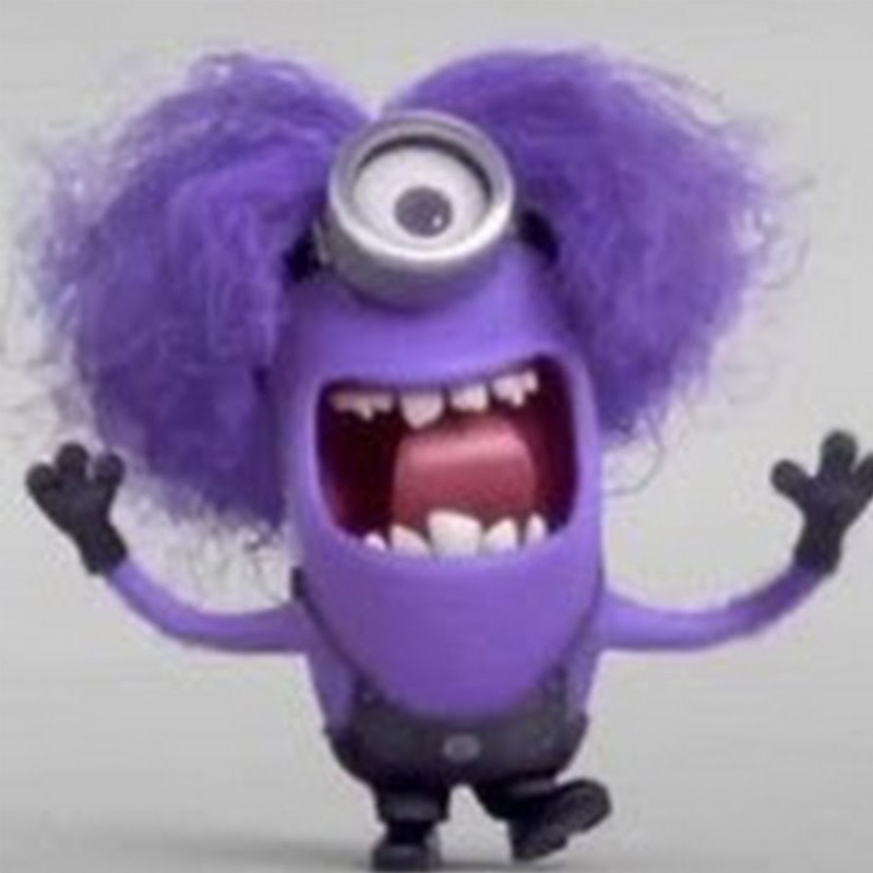 Создать мем: фиолетовый миньон, гадкий я 2 фиолетовые миньоны, фиолетовый миньон из гадкий я