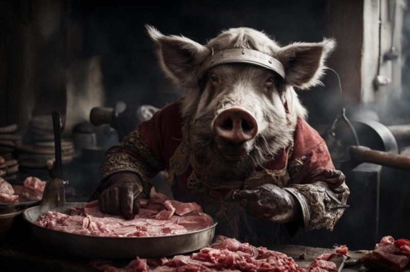 Create meme: swine fever, pig , nasty swine 
