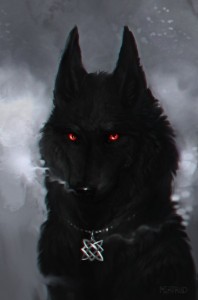 Создать мем: Волки-оборотни, волк фэнтези, black wolf