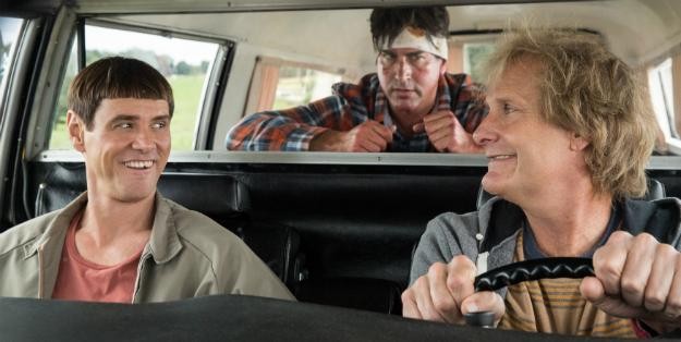 Create meme: dumb and dumber 2, dumb and dumber, Jim Carrey in the car