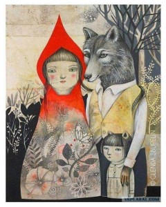 Create meme: red riding hood, red, little red riding hood tale