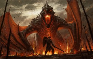 Создать мем: дракон огонь, рыцарь против дракона, фэнтези драконы