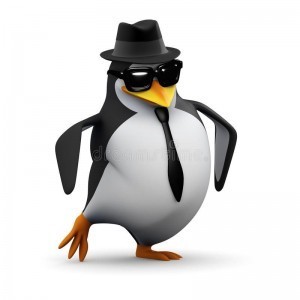 Создать мем: пингвин в шляпе и очках, недовольный пингвин, пингвин поклон