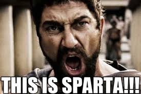 Создать мем: царь леонид 300 спартанцев this is sparta, this is sparta мем, зис из спарта