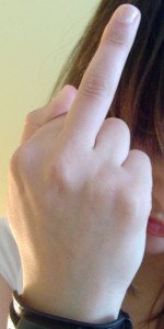 Create meme: the middle finger gesture, fingers